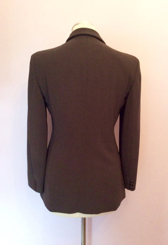 Armani Collezione Brown Wool Blend Jacket Size 40 UK 8 - Whispers Dress Agency - Sold - 3