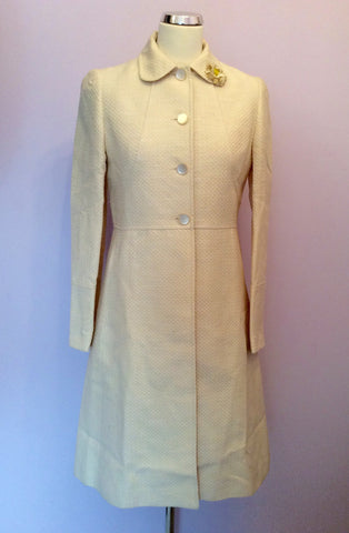 Brand New Sticky Fingers Lemon / Natural Cotton Blend Occasion Coat Size 10 - Whispers Dress Agency - Sold - 1