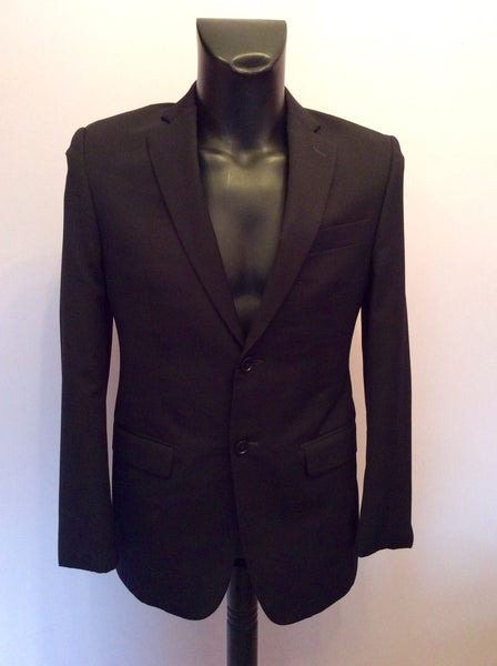 DKNY Dark Blue Wool Blend Suit Jacket Size 36S - Whispers Dress Agency - Mens Suits & Tailoring - 1
