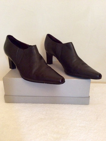 Liz Claiborne Dark Brown Leather Shoe Boots Size 6/39 - Whispers Dress Agency - Womens Heels - 2