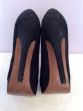 Carvela Black Suede Lace Up Peeptoe Heels Size 7/41 - Whispers Dress Agency - Womens Heels - 5