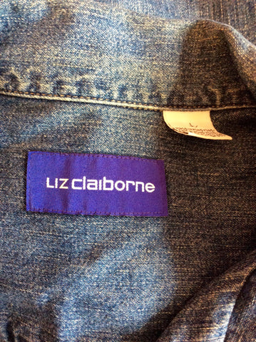 Liz Claibourne Blue Denim Cotton Jacket Size L / XL - Whispers Dress Agency - Womens Coats & Jackets - 3