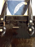 ASPINAL BLACK PATENT LEATHER SOFT LAPTOP TOTE BAG - Whispers Dress Agency - Shoulder Bags - 5