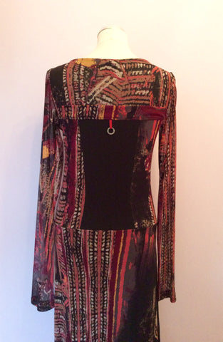 Save The Queen Black & Multi Coloured Print Dress Size L - Whispers Dress Agency - Sold - 6