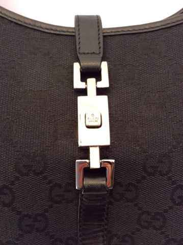 Gucci Black Leather & Textile Hand & Shoulder Bag - Whispers Dress Agency - Sold - 2