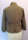 Karen Millen Light Brown Hook & Eye Fasten Jacket Size 12 - Whispers Dress Agency - Sold - 2