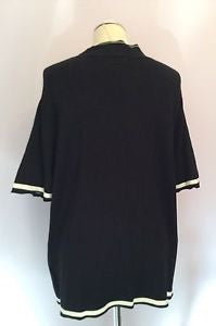 Gerry Weber Black With White Trim Short Sleeve Jumper Size 20 - Whispers Dress Agency - sold - 2