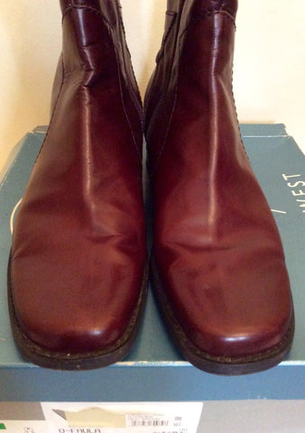 Nine West Brown Leather Heeled Ankle Boots Size 7.5/41 - Whispers Dress Agency - Womens Boots - 3