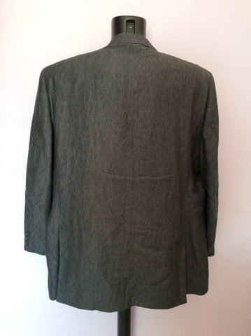 AUSTIN REED DARK GREY LINEN SUIT JACKET SIZE 50R - Whispers Dress Agency - Sold - 2
