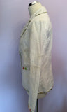 Desigual White Cotton & Linen Jacket Size 44 UK 12 - Whispers Dress Agency - Sold - 4