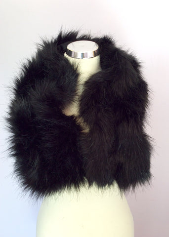 Black Faux Fur Scarf - Whispers Dress Agency - Womens Scarves & Wraps - 2