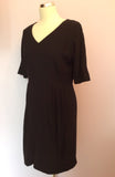 Jaeger Black Short Sleeve Pencil Dress Size 14 - Whispers Dress Agency - Sold - 2