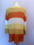 Punt Roma Orange, Yellow & White Stripe Jumper Size XL - Whispers Dress Agency - Sold - 2