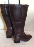 Essence Dark Brown Leather Boots Size 4/37 - Whispers Dress Agency - Womens Boots - 3
