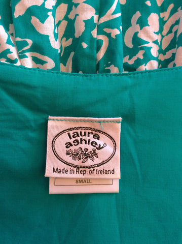 Vintage Laura Ashley Green & White Print Cotton Jumpsuit Size S - Whispers Dress Agency - Sold - 4