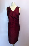 Alexon Deep Red Occasion Dress & Bolero Jacket Size 10/12 - Whispers Dress Agency - Sold - 3