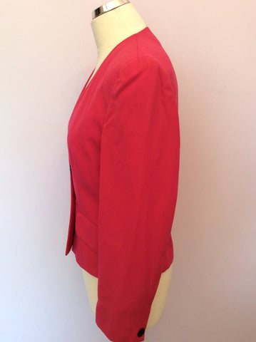 Vintage Jaeger Bright Pink Double Breasted Jacket Size 10 - Whispers Dress Agency - Womens Vintage - 2