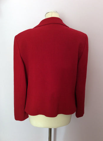 Kaliko Red Wool Suit Jacket Size 18 - Whispers Dress Agency - Sold - 3