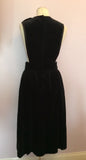 Vintage Marion Donaldson Black Velvet Pinafore Dress Size 12 - Whispers Dress Agency - Sold - 3