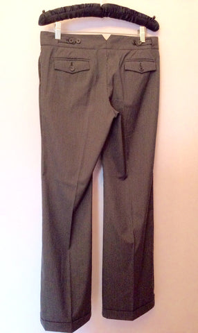 REISS STALINO DARK CHARCOAL GREY PINSTRIPE TROUSERS SIZE 10 - Whispers Dress Agency - Womens Trousers - 3