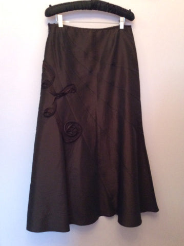 Per Una Brown Appliqué Trim Bustier Top & Skirt Size 12 - Whispers Dress Agency - Womens Eveningwear - 5