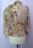 Renato Nucci Beige Floral Linen 3 Piece Skirt Suit & Silk Scarf Size UK 12 - Whispers Dress Agency - Womens Suits & Tailoring - 3