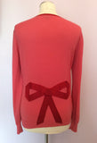 Ted Baker Pink & Red Trim Cardigan Size 4 UK 14 - Whispers Dress Agency - Womens Knitwear - 2