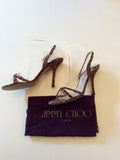JIMMY CHOO BROWN LEOPARD PRINT STRAPPY SANDALS SIZE 5/38 - Whispers Dress Agency - Sold - 2