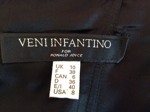 Veni Infantino For Roland Joyce Black & Red Appliqué Halterneck Dress Size 10 - Whispers Dress Agency - Womens Dresses - 4