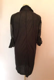 All Saints Black Apolina Shirt Dress Size 10 - Whispers Dress Agency - Sold - 4