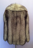 Vintage Blue Fox Fur Jacket Size S/M - Whispers Dress Agency - Sold - 4