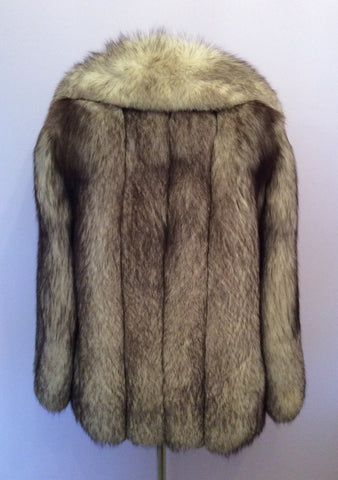 Vintage Blue Fox Fur Jacket Size S/M - Whispers Dress Agency - Sold - 4