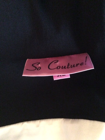 So Couture Black & White Bow Trim Back Bodycon Dress Size XL - Whispers Dress Agency - Womens Dresses - 3