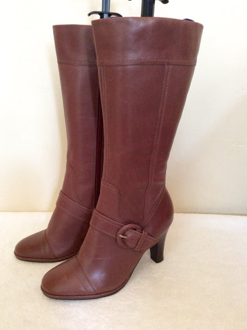 Brand New Clarks Russet Brown Leather Boots Size 6/39 - Whispers Dress Agency - Sold - 3