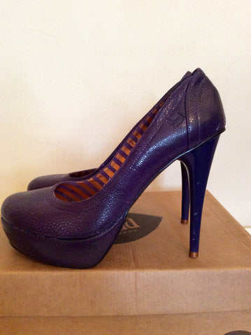 Feud Deep Purple Voodoo Leather Heels Size 7/40 - Whispers Dress Agency - Womens Heels - 5