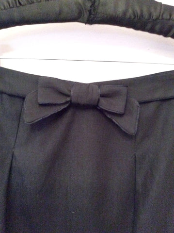 Nicole Farhi Black Wool & Linen Pencil Skirt Size 12 - Whispers Dress Agency - Womens Skirts - 2