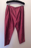 BRAND NEW S.L.B PETITE MAUVE SILK JACKET & CROP TROUSERS SUIT SIZE 10/12 - Whispers Dress Agency - Womens Suits & Tailoring - 4