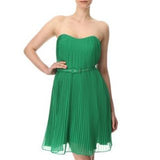 BRAND NEW FRENCH CONNECTION SHELBY GREEN PLEATED DRESS SIZE 12 - Whispers Dress Agency - Womens Dresses - 2
