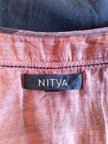 Nitya Terracotta, Brown & Black Cotton Top, Skirt & Jacket Suit Size 14/16 - Whispers Dress Agency - Sold - 7