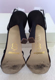 PARADOX LONDON BLACK SATIN DIAMANTÉ TRIM SANDALS SIZE 4/37 - Whispers Dress Agency - Womens Heels - 7