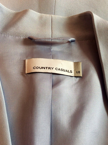 COUNTRY CASUALS LIGHT BLUE SILK JACKET SIZE 18 - Whispers Dress Agency - Sold - 4