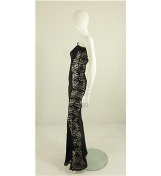 Brand New TFNC Black One Shoulder Lace Trim Evening Dress Size 10 - Whispers Dress Agency - Womens Dresses - 2