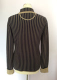 BETTY BARCLAY DARK BLUE & BEIGE PINSTRIPE KNIT JACKET SIZE 10/12 - Whispers Dress Agency - Womens Coats & Jackets - 3