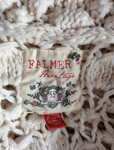 Falmer Heritage Cream Chunky Cardigan Size 14 - Whispers Dress Agency - Womens Knitwear - 3