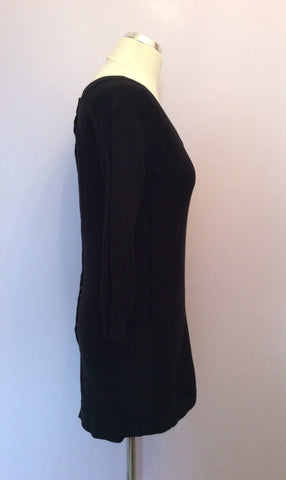 Whistles Black Press Stud Fasten Back Jumper Size 0 UK 6/8 - Whispers Dress Agency - Sold - 2