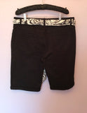 Smart Lakeland Black Shorts With Tie Scarf Belt Size 14 - Whispers Dress Agency - Womens Shorts - 2