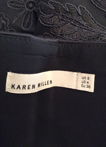 Karen Millen Black Lace Strapless Dress Size 8 - Whispers Dress Agency - Womens Dresses - 7