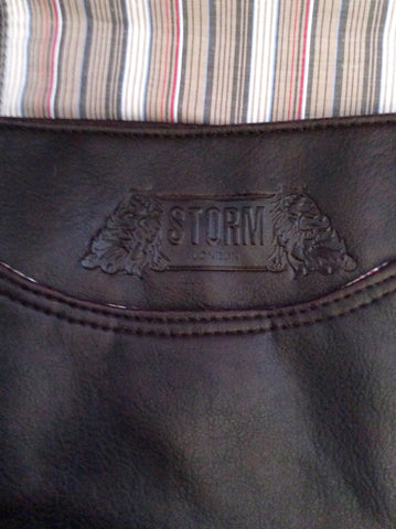 Brand New Storm Dark Brown Leather Shoulder Bag - Whispers Dress Agency - Sold - 5