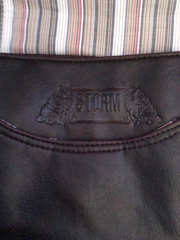 Brand New Storm Dark Brown Leather Shoulder Bag - Whispers Dress Agency - Sold - 5