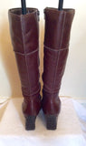 Brand New Xpress Brown Leather Wedge Heel Boots Size 8/42 - Whispers Dress Agency - Sold - 4